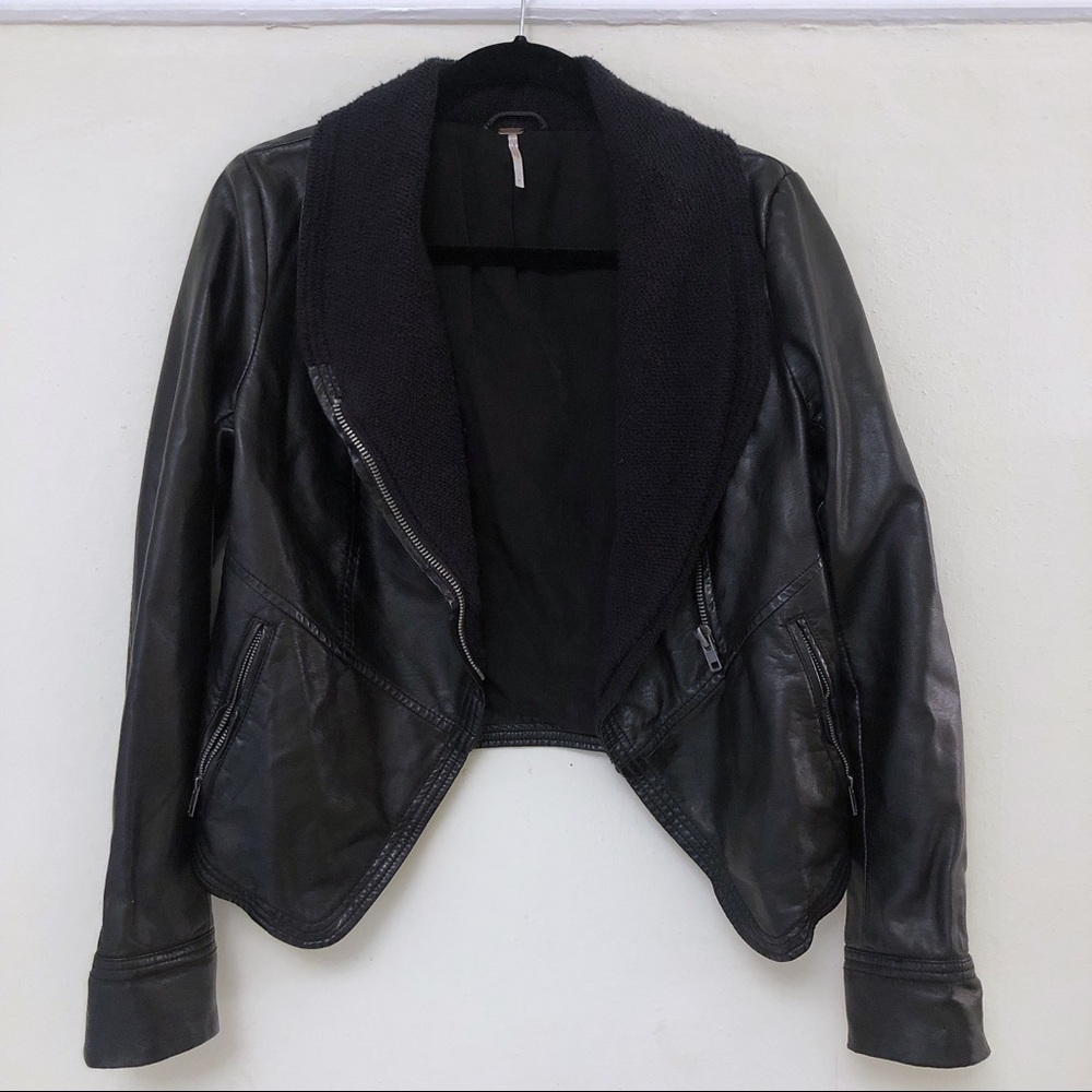 free people leather jacket